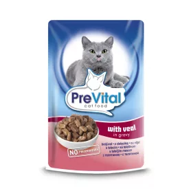 24x Prevital 100g Borjú Szószban Alutasakos Macskaeledel
