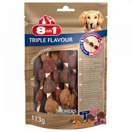 8in1 Triple Flavour Skewers - Húsos nyársak 113g