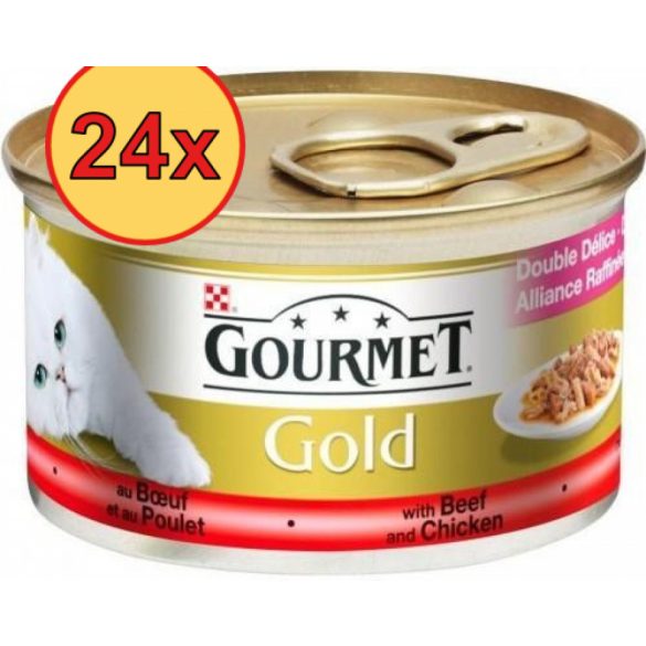 24x Gourmet Gold 85g Szósz Marha + Csirke