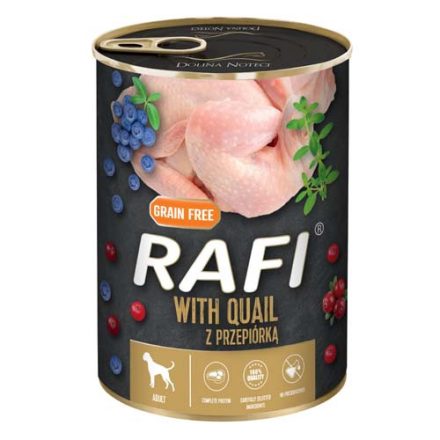 Rafi 400g Adult Pate Fürj Kék és Vörösáfonyával Kutyakonzerv