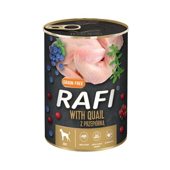 Rafi 400g Adult Pate Fürj Kék és Vörösáfonyával Kutyakonzerv