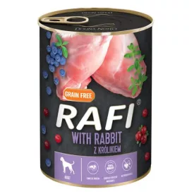   24x Rafi 400g Adult Pate Nyúl Kék és Vörösáfonyával Kutyakonzerv