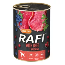   24x Rafi 400g Adult Pate Marha Kék és Vörösáfonyával Kutyakonzerv