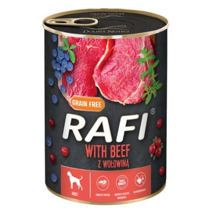 Rafi 400g Adult Pate Marha Kék és Vörösáfonyával Kutyakonzerv