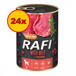   24x Rafi 400g Adult Pate Marha Kék és Vörösáfonyával Kutyakonzerv