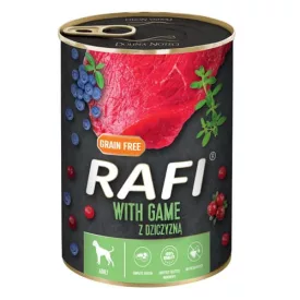   24x Rafi 400g Adult Pate Vad Kék és Vörösáfonyával Kutyakonzerv
