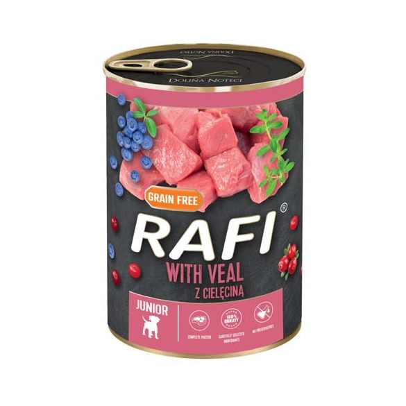 Rafi 400g Puppy Pate Borjú Kék és Vörösáfonyával Kutyakonzerv