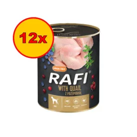   12x Rafi 800g Adult Pate Fürj Kék és Vörösáfonyával Kutyakonzerv