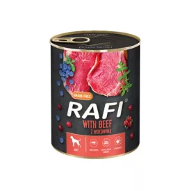   12x Rafi 800g Adult Pate Marha Kék és Vörösáfonyával Kutyakonzerv