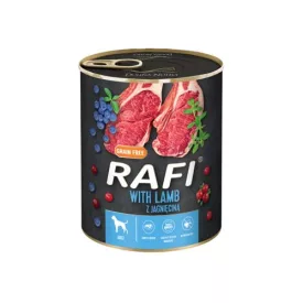   12x Rafi 800g Adult Pate Bárány Kék és Vörösáfonyával Kutyakonzerv