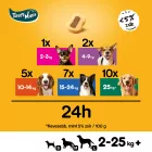 6x Pedigree Tasty Minis Marha + Baromfi szeletek 155g