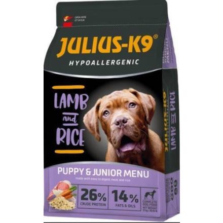 JULIUS-K9 HighPremium 12kg PUPPY&JUNIOR Hypoallergenic LAMB&Rice