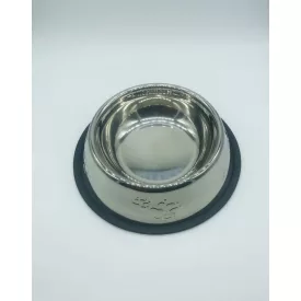 Etetőtál - fém, domború tappancs mintákkal 22cm 550ml