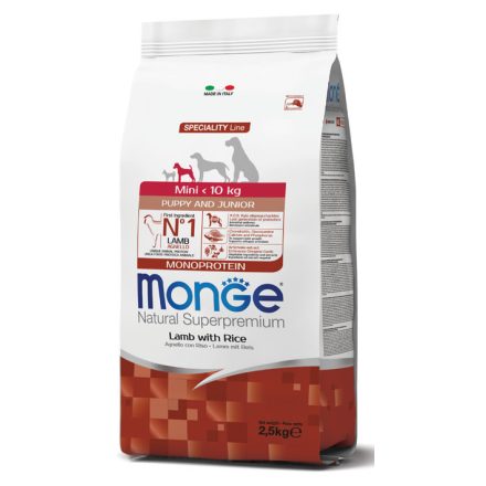 4x Monge Dog Speciality Line 2,5kg Mini Puppy&Junior Bárány + Rizs (monoprotein)