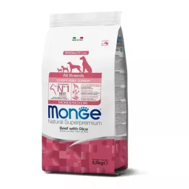   4x Monge Dog Speciality Line 2,5kg Puppy&Junior Marha + Rizs Monoprotein (minden fajtának)