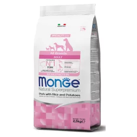   4x Monge Dog Speciality Line 2,5kg Sertés, Rizs + Burgonya Monoprotein  (minden fajtának) 