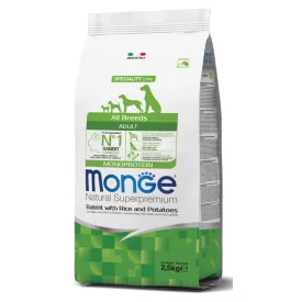   4x Monge Dog Speciality Line 2,5kg Nyúl, Rizs + Burgonya Monoprotein (minden fajtának) 
