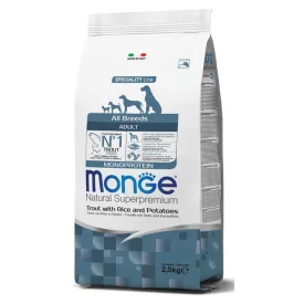   4x Monge Dog Speciality Line 2,5kg Pisztráng, Rizs + Burgonya Monoprotein (minden fajtának) 