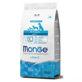   4x Monge Dog Speciality Line 2,5kg Light Lazac + Rizs Monoprotein (minden fajtának)