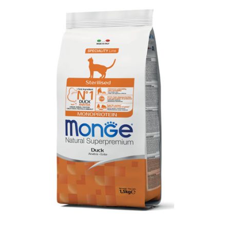 Monge Cat 1,5kg Monoprotein Steril Kacsa