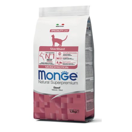 Monge Cat 1,5kg Monoprotein Steril Marha