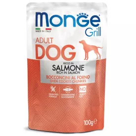 24x Monge Dog Grill 100g Alutasak Lazac