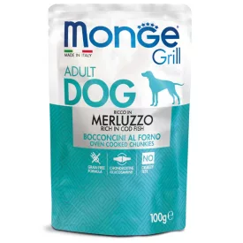 24x Monge Dog Grill 100g Alutasak Tőkehal