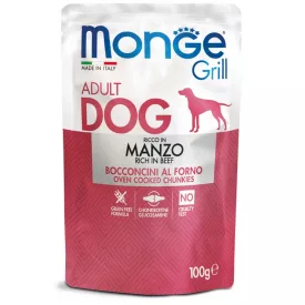 24x Monge Dog Grill 100g Alutasak Marha