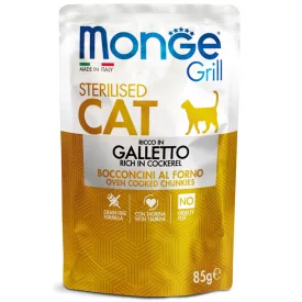28x Monge Cat Grill 85g Alutasak Steril Kakas