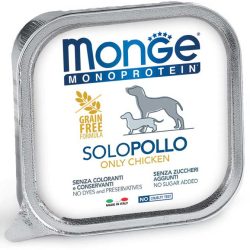 Monge Dog Monoprotein Paté 150g Alutálca 100% Csirke