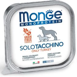 Monge Dog Monoprotein Paté 150g Alutálca 100% Pulyka