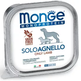24x Monge Dog Monoprotein Paté 150g Alutálca 100% Bárány