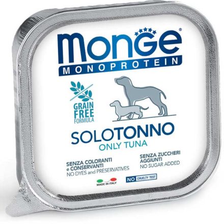 24x Monge Dog Monoprotein Paté 150g Alutálca 100% Tonhal