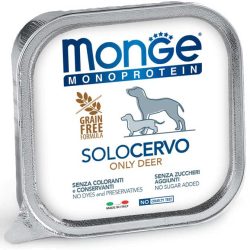 Monge Dog Monoprotein Paté 150g Alutálca 100% Szarvas
