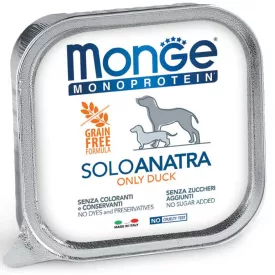 24x Monge Dog Monoprotein Paté 150g Alutálca 100% Kacsa