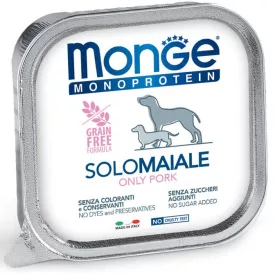 24x Monge Dog Monoprotein Paté 150g Alutálca 100% Sertés