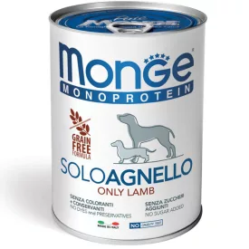 24x Monge Dog Monoprotein Paté 400g Konzerv 100% Bárány