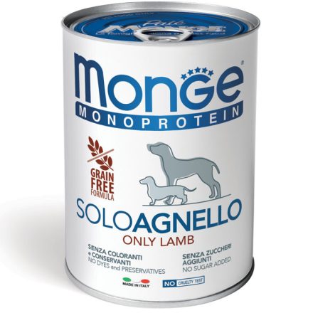 Monge Dog Monoprotein Paté 400g Konzerv 100% Bárány