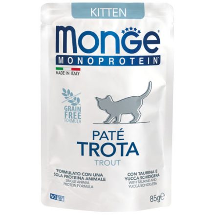 Monge Cat Monoprotein Paté 85g Alutasak Kitten Pisztráng 