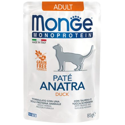 Monge Cat Monoprotein Paté 85g Alutasak Kacsa