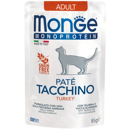 Monge Cat Monoprotein Paté 85g Alutasak Pulyka