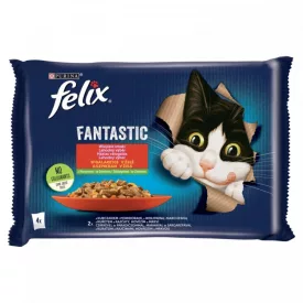  12x Félix 4x85g Fantastic Csirke + Marha + Zöldség Alutasak 314