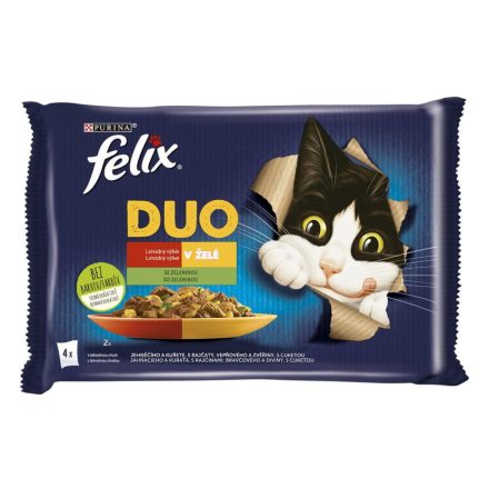 12x Félix 4x85g Fantastic Duo Csirke + Marha + Pulyka + Bárány Alutasak 932