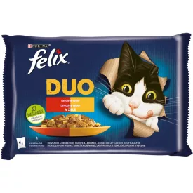   12x Félix 4x85g Fantastic Duo Csirke + Marha + Pulyka + Bárány Alutasak 932