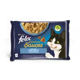   12x Félix 4x85g Sensation Szósz Halas Válogatás Alutasak 961