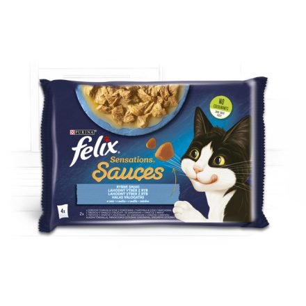 12x Félix 4x85g Sensation Szósz Halas Válogatás Alutasak 961