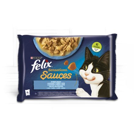 Félix 4x85g Sensation Szósz Halas Válogatás Alutasak 961