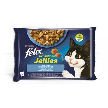 12x Félix 4x85g Sensation Zselé Halas Válogatás Alutasak 128