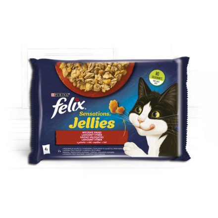 12x Félix 4x85g Sensation Zselé Marha + Csirke Alutasak 604