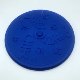 Frizbi 20cm - kék, 3D tappancs és hal mintával